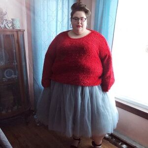 Sparkling red sweater